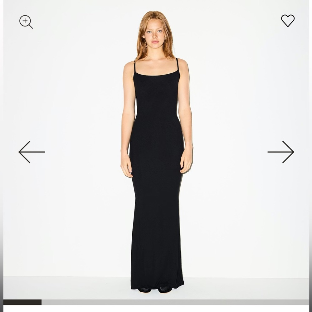 SKIMS Soft Lounge Long Slip Dress - Onyx